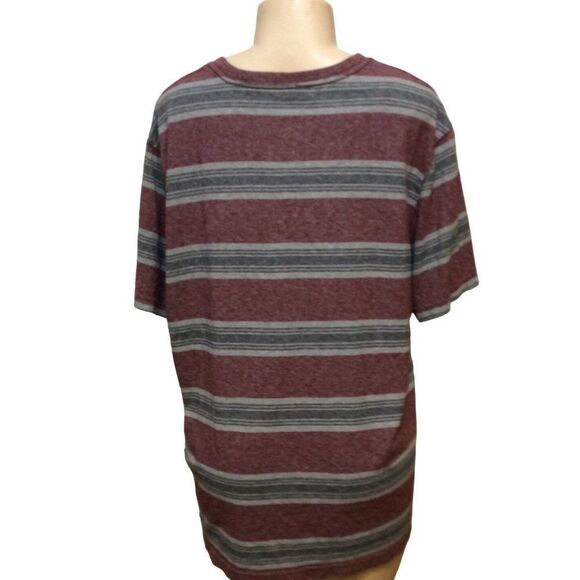 GEO XL Grey/Burgundy  Men's Tee sku14 - Picture 2 of 3